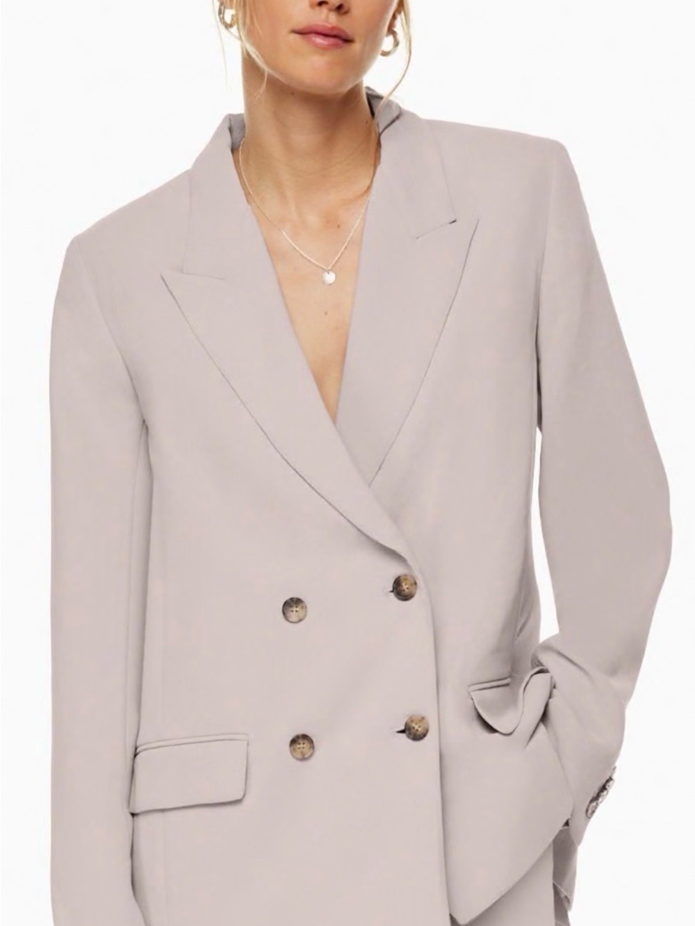 Wilfred Cream  Double-Breasted Blazer